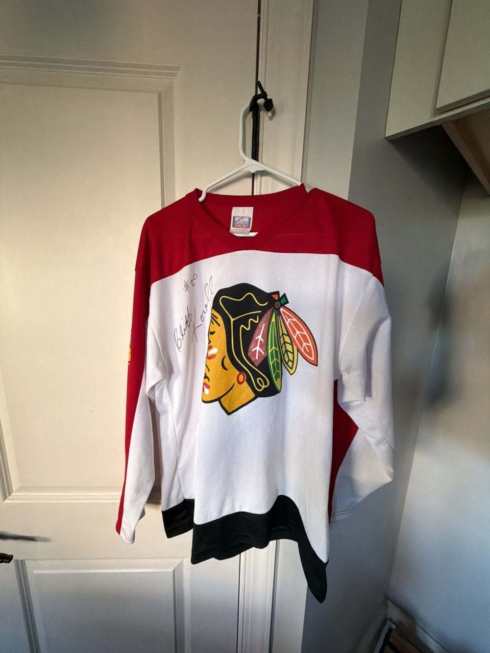 Vintage Chicago Blackhawks Off The Bench Jersey Size M Autographed